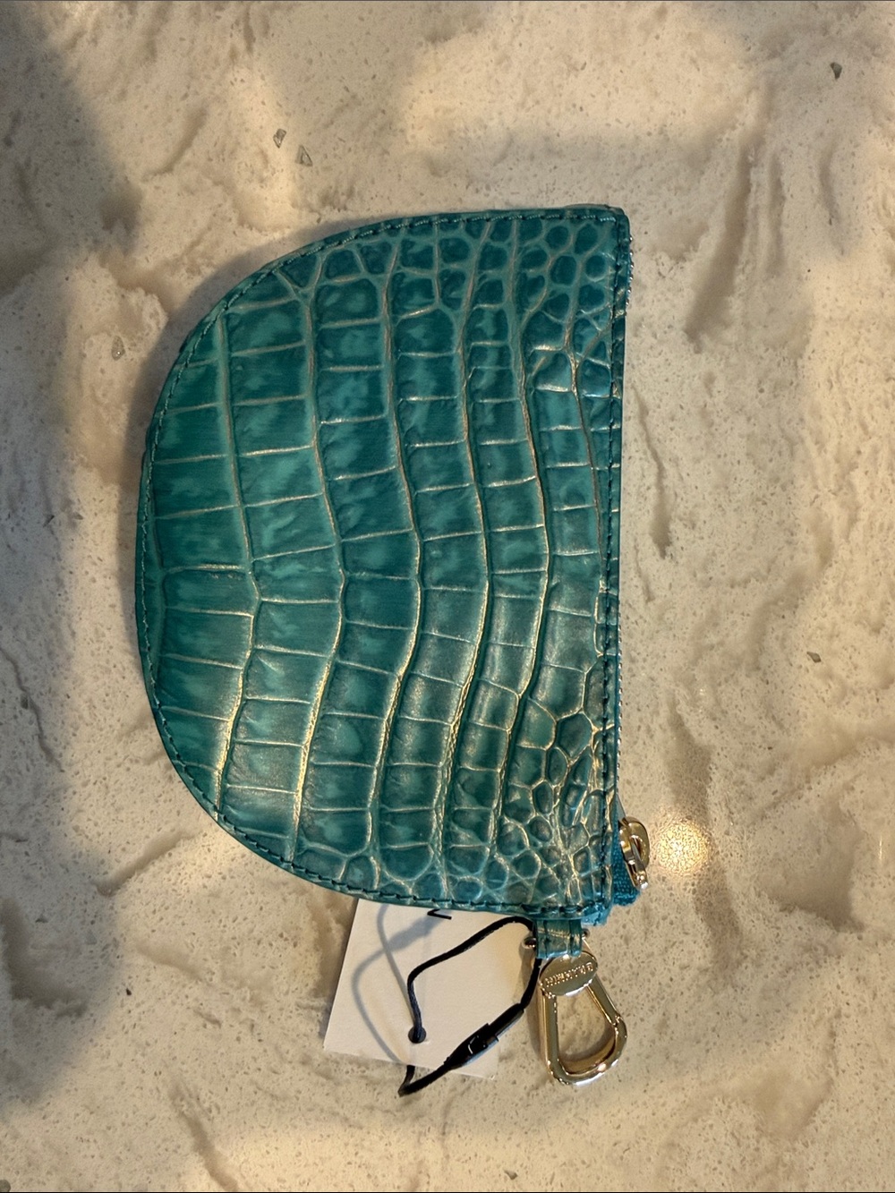 Brahmin Mermaid Turquoise Leather Britt Pouch BRAND NEW! - Picture 7 of 8